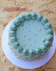 Gold/ Sage Sprinkles Cake (GF)