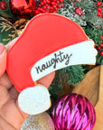 Naughty or Nice Santa Hat Cookie (GF/N)