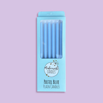 Pack of 6 Pastel Blue Candles