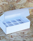 Extra Deep Corrugated Cupcake Box - Holds 6 or 12